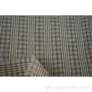 Polyester CDC Multi Color Satin Stripe Check Stoff